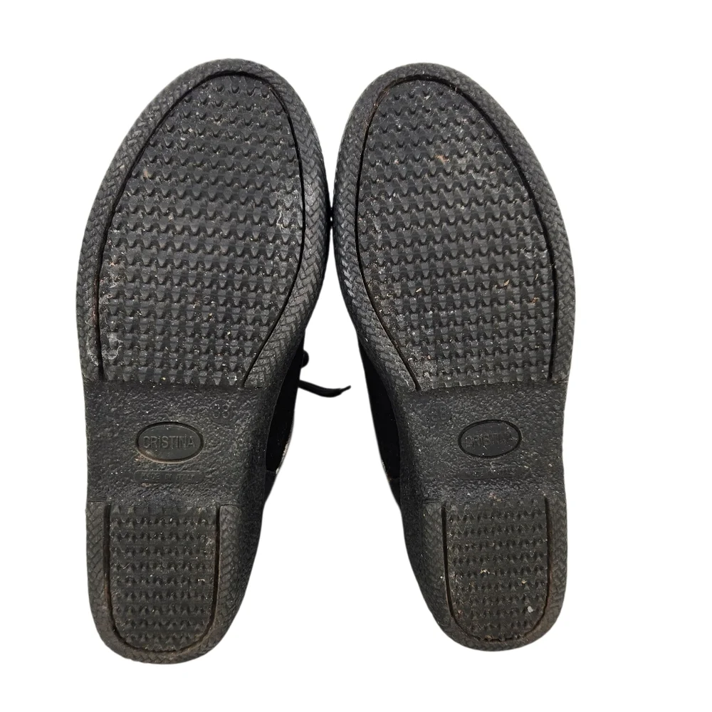 Oscar Sport Cristina Après Ski Black Fur Suede Leather Cheetah BootWomen Size 38 - Picture 10 of 16